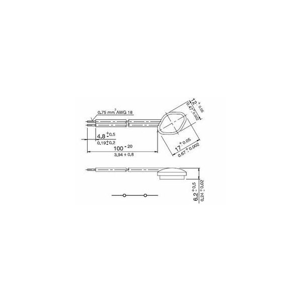 BIMETAL THERMOPROTECTOR 6.3-4A