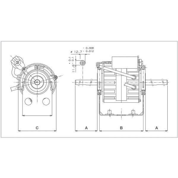 Motor 120W - 4 Poles - 3 Speed for fan coils