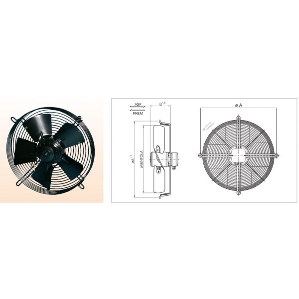 VENTILATORE 2 POLI D.170 ASPIRANTE