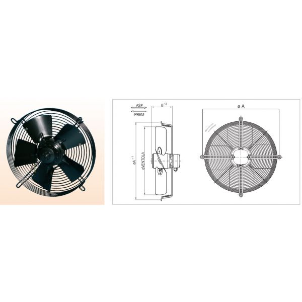 VENTILATORE 2 POLI D.170 PREMENTE