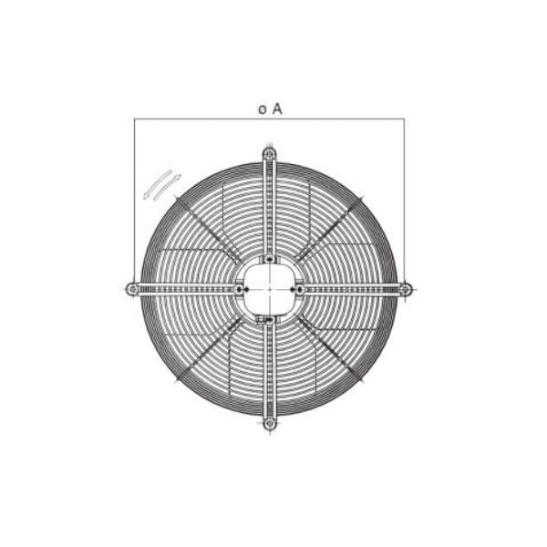 Ventilateur Axial Pression 300 Mm – 90 W 220 V – Débit Air 1450 M³/h – Avec Moteur Et Grille – Pour Atelier, Local