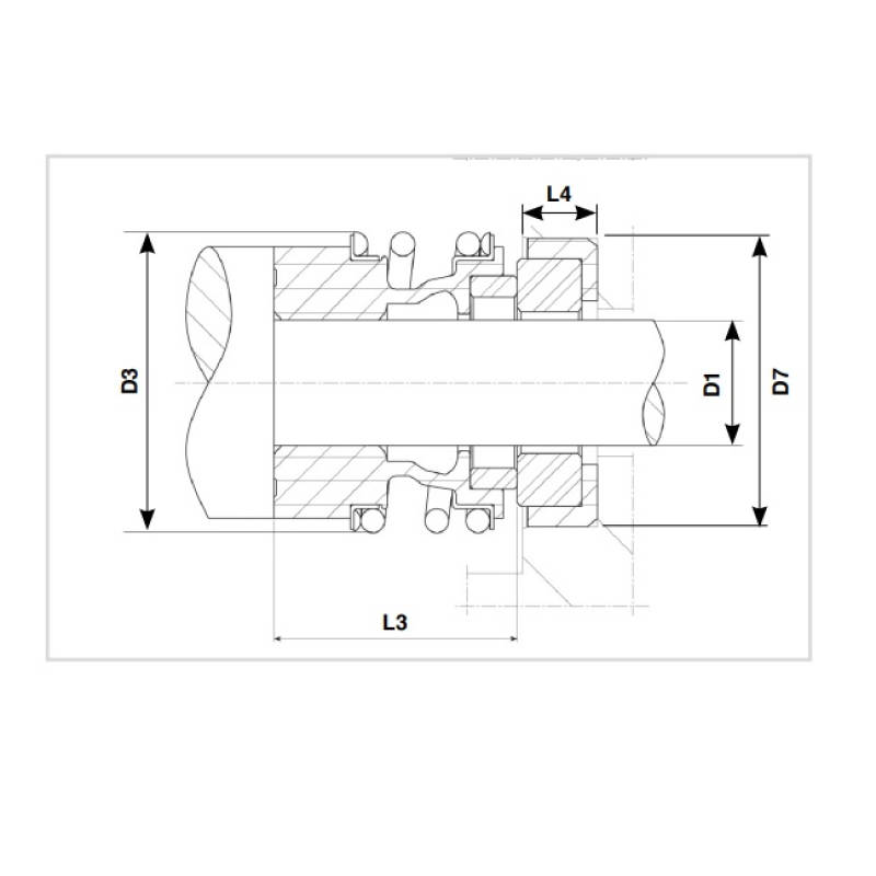 COMPATIBLE MECHANICAL SEAL FOR ABS PUMPS Ø 25&nbsp;