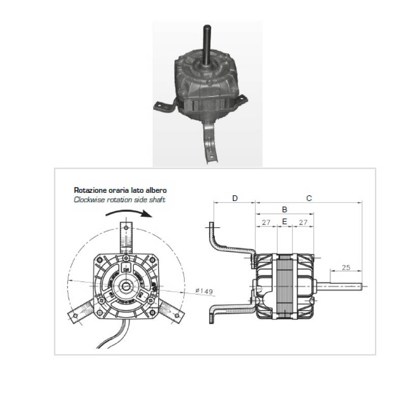 SINGLE-PHASE MOTOR 25W 